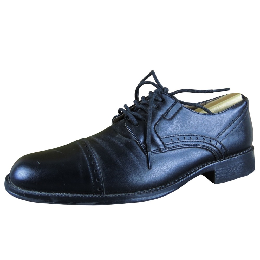 J. Ferrar Dane Men 8 Black Synthetic Oxford Dress Classic